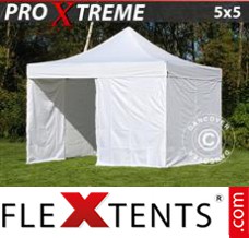 Reklamtält FleXtents Xtreme 5x5m Vit, inkl. 4 sidor